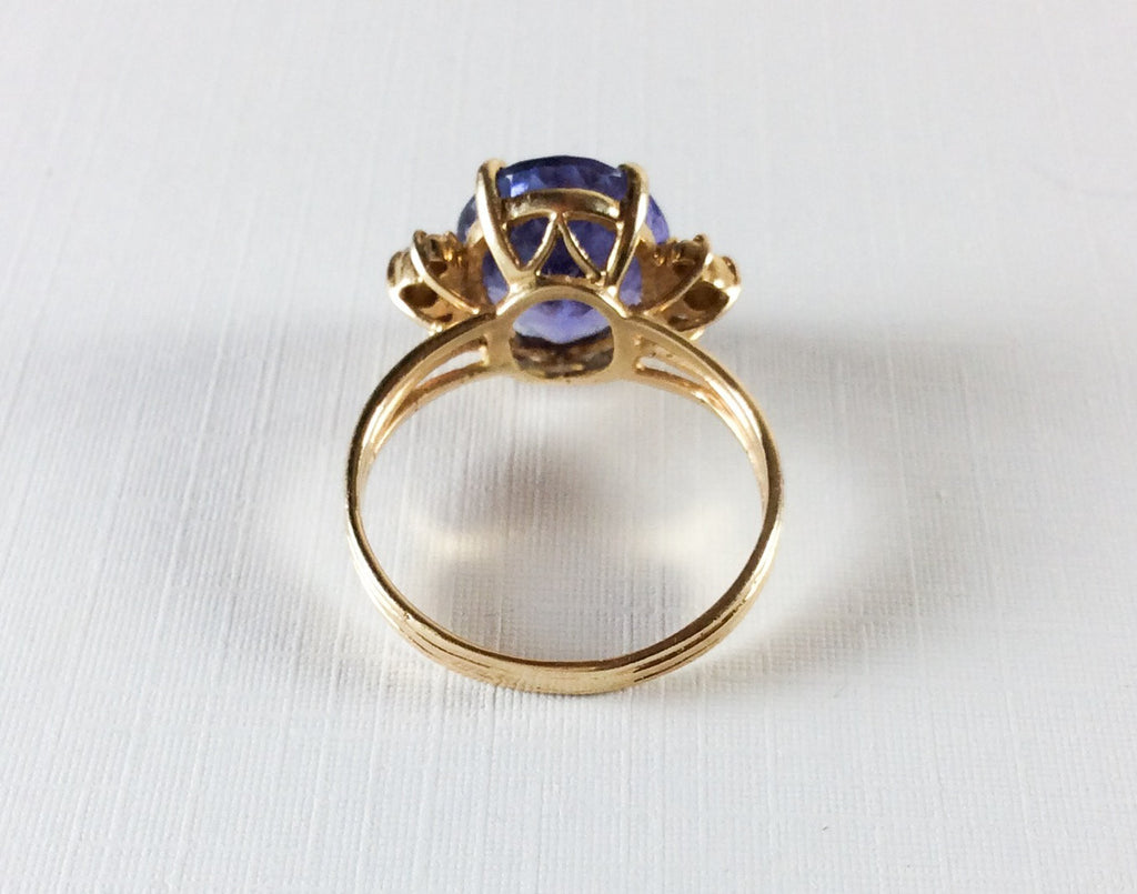 Lavender tanzanite and diamonds engagement ring / Lida oval | Eden Garden  Jewelry™